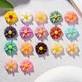 Amuletos de margaritas de resina de 12mm para joyas DIY y accesorios de fundas móviles - Multicolor