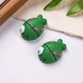 Detail of green and pink resin clownfish DIY charms for clogs and accessories - Sold by Piece / Green