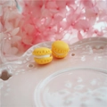 Mini Gelbe Macaron Ton Zubehör für DIY Kunsthandwerk und Handyhüllen Dekoration - Dunkelgelb