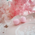 Mini pink resin macaron charm for DIY crafts with realistic textured cream filling detail - Light Pink