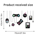 Gedetailleerd blad met afmetingen 70x43cm voor gamer controller muurstickers - KSA-34 Stijl / 43x70cm