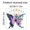 Guida alle dimensioni dell'adesivo murale ragazza farfalla con misure di 30x30 cm - Farfalla Fase Lunare Ragazza (KSA46A)