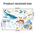 Details zu 90x30cm Unterwasser-Wandaufklebern mit Walen, Korallen und Quallen - 30*90cm (KSY-200)