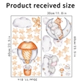 Diseño detallado de láminas adhesivas de elefante y luna para decoración infantil - Elefante y Jirafa en Acuarela