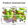 Detail view of jungle animal wall stickers showing product sheets and 90x30cm dimensions - 30*90CM x 2 Sheets Set