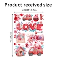 Detail view of Valentine truck wall stickers with 42x57cm product size dimensions - 42*57CM In Bag Packaging