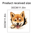 Αυτοκόλλητο τοίχου Shiba Inu 30cm με διαστάσεις για διακόσμηση μπάνιου - Στυλ Shiba Inu (KSA64B) / 30x30cm σε Σακούλα