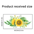 Detalle que muestra las dimensiones del vinilo de girasol de 60 cm por 30 cm - Estilo KSY208A (30*60CM)