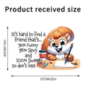 Detailansicht Cartoon Eichhörnchen Wandtattoo mit Maßen 57cm x 40cm für Kinderzimmer - Cartoon-Eichhörnchen-Stil