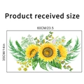 Detalle de las dimensiones de 60x35cm del vinilo decorativo de girasoles - Estilo KSY208B (35*60CM)