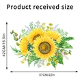 Dimensiones detalladas del vinilo decorativo girasol con medida recibida de 42x57cm - Estilo KSY208C (42*57CM)