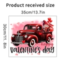 Detail of Valentine's truck gnome wall sticker showing received size 35cm by 30cm - KSA70F-30X35CM