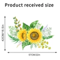 Dimensiones del vinilo decorativo de girasol con 42cm de alto y 57cm de ancho - Estilo KSY208D (42*57CM)