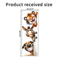Détails de mise en page des stickers muraux animaux 30x90cm avec motifs tigre et chien - Combinaison Chien Tigre Âne (KS232Z)