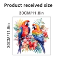 Waterproof parrot flower wall sticker with 30x30cm size specification for home decor - Parrot Floral Style A (KSY234A)