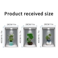 Gedetailleerde maattabel voor 3D plantenmuurstickers met afmetingen van 28x40cm - 40x28cm (Pak van 3 Vel)