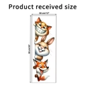 Dimensions détaillées 30x90cm montrant stickers muraux chat, lapin et renard pour déco - Combinaison Chat Lapin Renard (KS232Y)