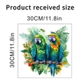 Self-adhesive tropical parrot flower wall sticker with 30cm x 30cm size specifications - Parrot Floral Style B (KSY234B)