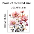 Especificación de tamaño detallada para pegatina de pared margarita de 30x30cm - Estilo Cosmos C (KSY233C)