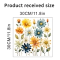 Pegatinas de pared de margaritas autoadhesivas impermeables con talla de 30cm - Estilo Floral Colorido D (KSY233D)