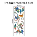 Gedetailleerde lay-out muursticker met papegaaien en bloemen afmeting 30x90 cm - 30x90cm