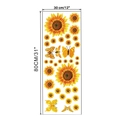 Detalle de dimensiones del vinilo decorativo de girasoles y mariposas 80cm x 30cm - Estilo F3 (F3)