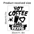 Detail view of Hot Coffee Cold Heart wall sticker with 30x35cm dimensions - HOT COFFEE cold heart (KSY235G)
