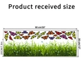 Gedetailleerde afmetingen voor vlinder en gras muurstickers van 90x30 cm groot - 30x90cm