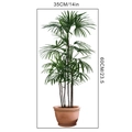 Detail view of a 60x35cm green potted plant wall sticker with leaf texture details - KSA7E-35*60CM