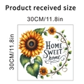 Specifiche delle dimensioni per gli adesivi murali con girasoli e farfalle - Stile Ghirlanda di Girasoli (KS6807C)