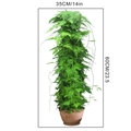 Detaillierte Wandtattoo-Größe mit 35cm x 60cm grüner Pflanze im braunen Blumentopf - Grüne Topfpflanze Stil / 35*60CM In Beuteln Verpackt