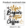 Detailed dimensions of Life Begins After Coffee wall sticker, 35x30cm size chart - Life Begins After Coffee (KSY235J)