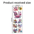 Sonnenblumen Wandtattoo Detailansicht der 30x90cm großen Dekorfolie mit Schmetterlingen - Sonnenblume Schmetterling Kombination (KSY246) / 30x90cm Beutelverpackung