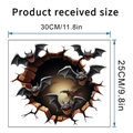 Dettaglio delle dimensioni dell'adesivo murale 3D pipistrello Halloween 30cm x 25cm - KSW14A-25X30CM In Busta