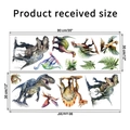 Detaillierte Maße der Dinosaurier Wandtattoo mit Flugsaurier und Blattmustern 30x90cm - 30x90cm (2er-Set)