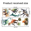 Détails des stickers dinosaures 90x30cm montrant un paysage volcanique et la mise en page - 30x90cm (Lot de 2)