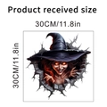 Adesivo murale Halloween 3D con strega e specifiche di dimensione 30x30cm per decoro - KSW14C-30X30CM In Busta