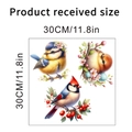 Pegatinas de pared impermeables con aves y flores con medidas de 30x30cm cada - Estilo D