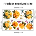 Detaillierte Größentabelle für Sonnenblumen- und Schmetterlings-Wandsticker 90x30cm - 30*90CM x 2 Blatt Set