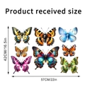 Especificaciones de tamaño para pegatinas de pared de mariposas coloridas de 57x42cm - Estilo Mariposa Colorida