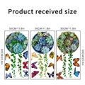 Detailed dimensions of succulent plants and colorful butterfly waterproof wall stickers - 30x60cm 3 Pieces Set