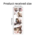 Detail showing the 30x90cm received layout size of owl and cherry blossom wall stickers - 30*90cm