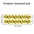 Guida alle dimensioni per adesivi murali girasole con formato layout 90x30cm - Stile di Design Floreale Magnolia