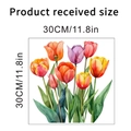 Guida alle dimensioni 30x30cm per adesivi murali con tulipani stile acquerello - Tulipano ad Acquerello Stile C (KSY275C) / 30x30cm