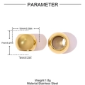 Golden hollow heart stainless steel large hole bead for DIY jewelry making 10x7mm - Smooth Round Large Hole Style (YH1347)