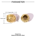 Detail of 9mm hollow heart stainless steel beads for DIY jewelry with 4.2mm large hole - Hollow Pattern Heart Motif Style (YH1351)
