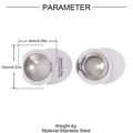 Polished stainless steel 12mm spacer bead with 6mm large hole for DIY jewelry - Precision Spherical Style (YH1365)