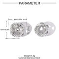 Polished stainless steel spacer bead with hollow heart patterns for DIY bracelet - Hollow Heart Style (YH1366)