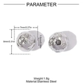 Polished stainless steel beads with hammered texture showing 8mm diameter specifications - Hammered Texture Style (YH1368)