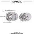 Polished stainless steel spacer bead with hollow heart pattern and large hole details - Hollow Heart Beaded Style (YH1369)
